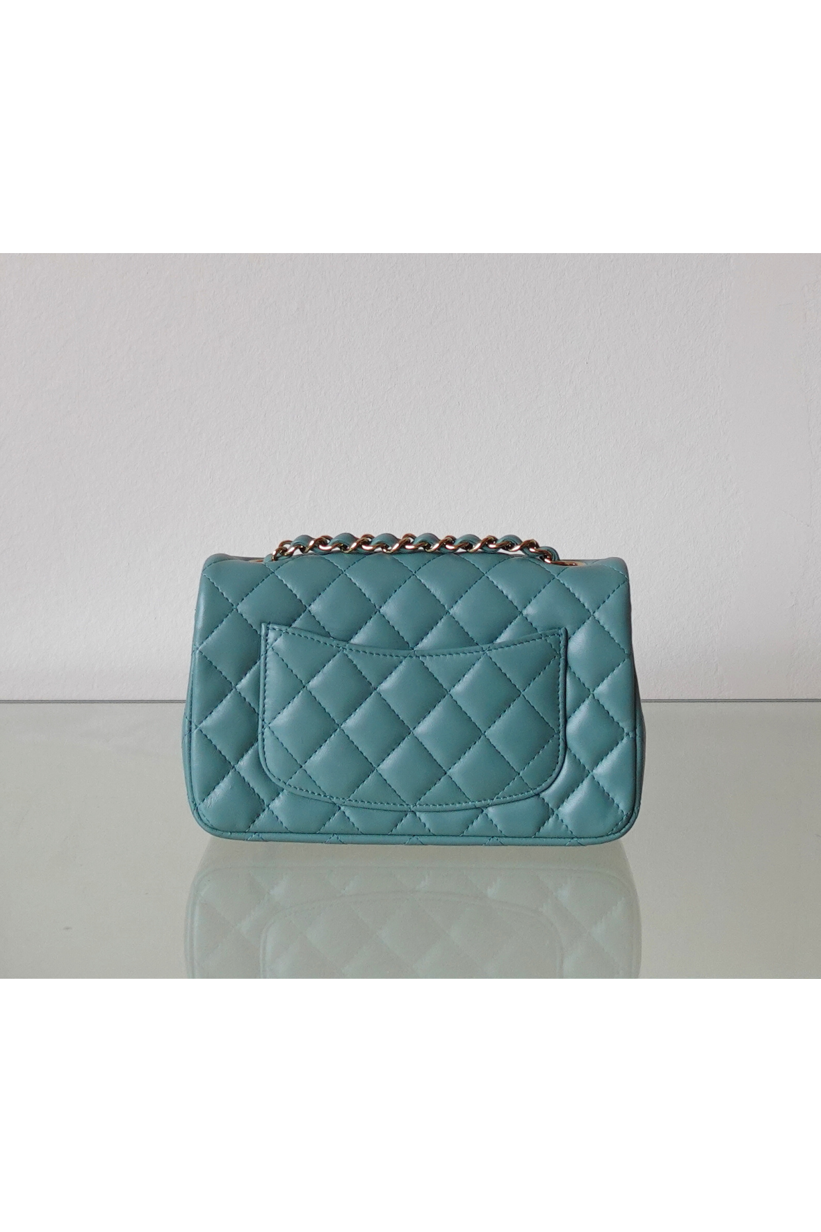 Chanel Timeless bag aqua green