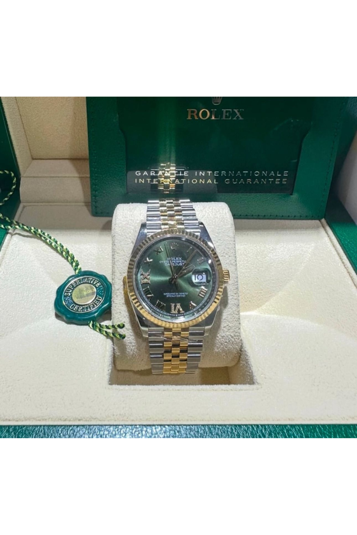 Rolex Datejust Green Roman Diamond Dial - new unworn 2021