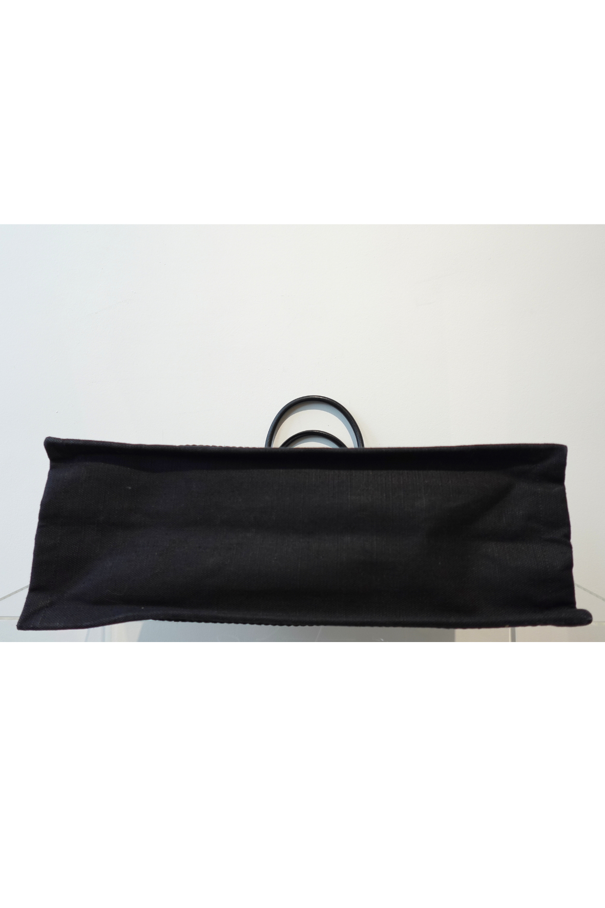 Saint Laurent Raffia Rive Gauche Tote Black