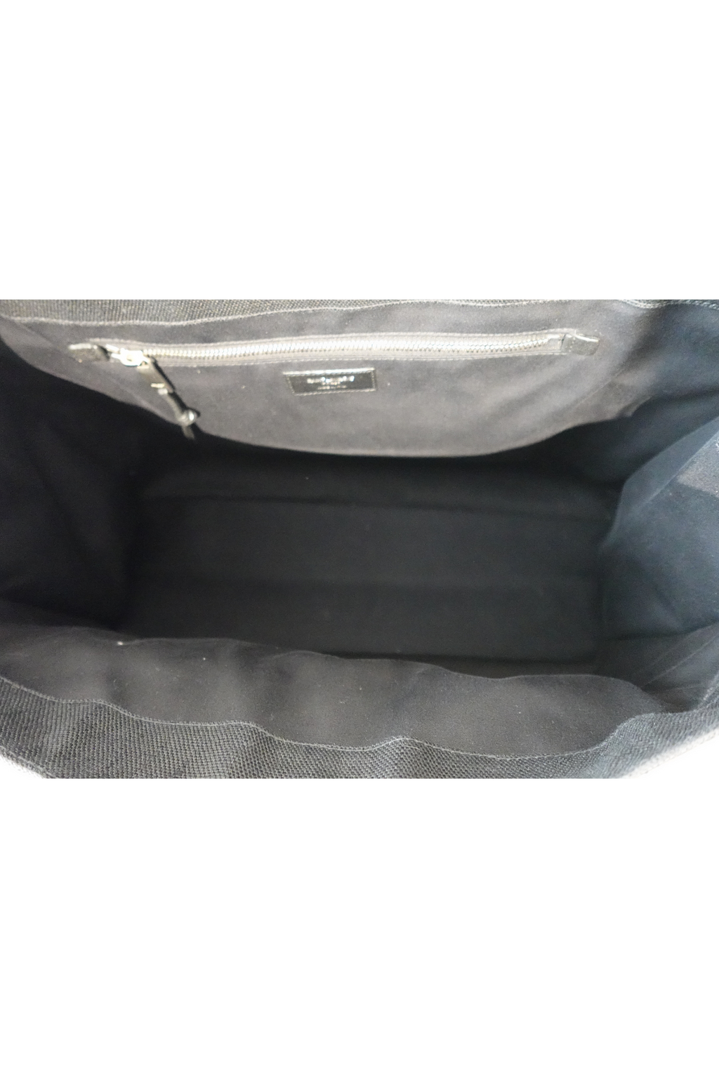 Saint Laurent Raffia Rive Gauche Tote Black