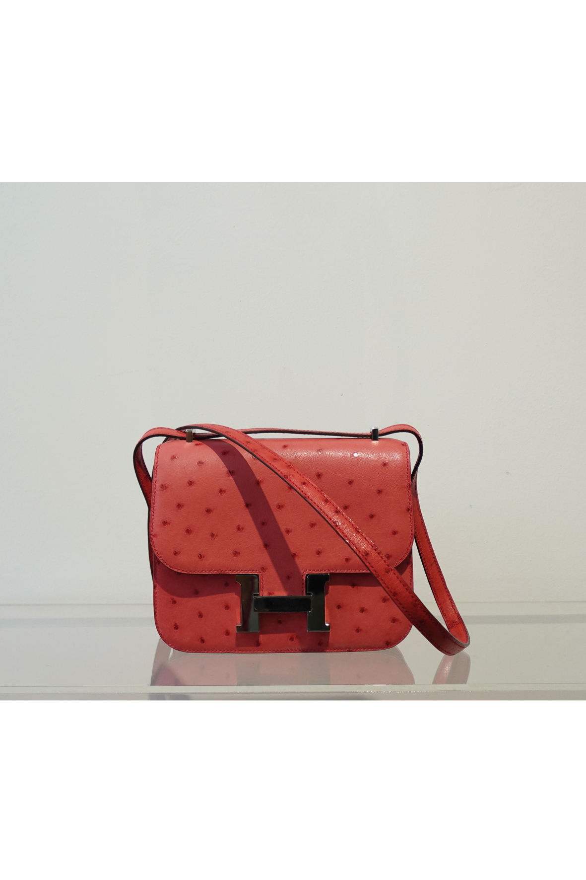 Hermès Constance Mini Bougainvillier Ostrich PHW