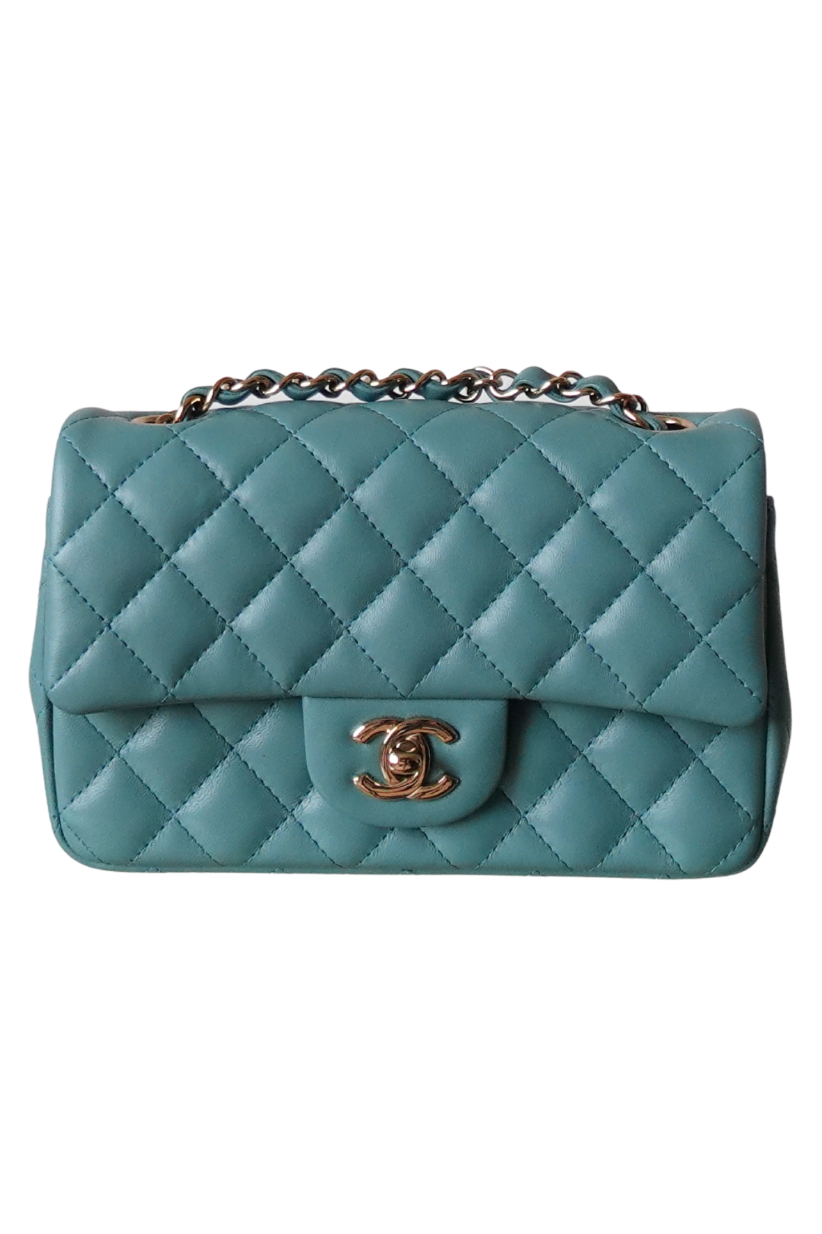 Chanel Timeless bag aqua green