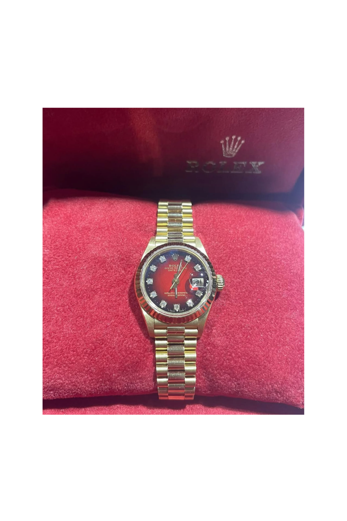 Rolex Lady-Datejust Red Vignette Diamond dial - 90's